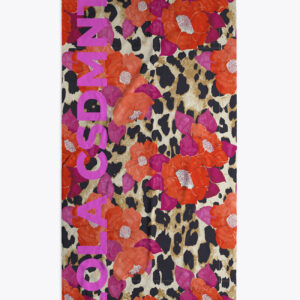 Toalla leopardo y flores