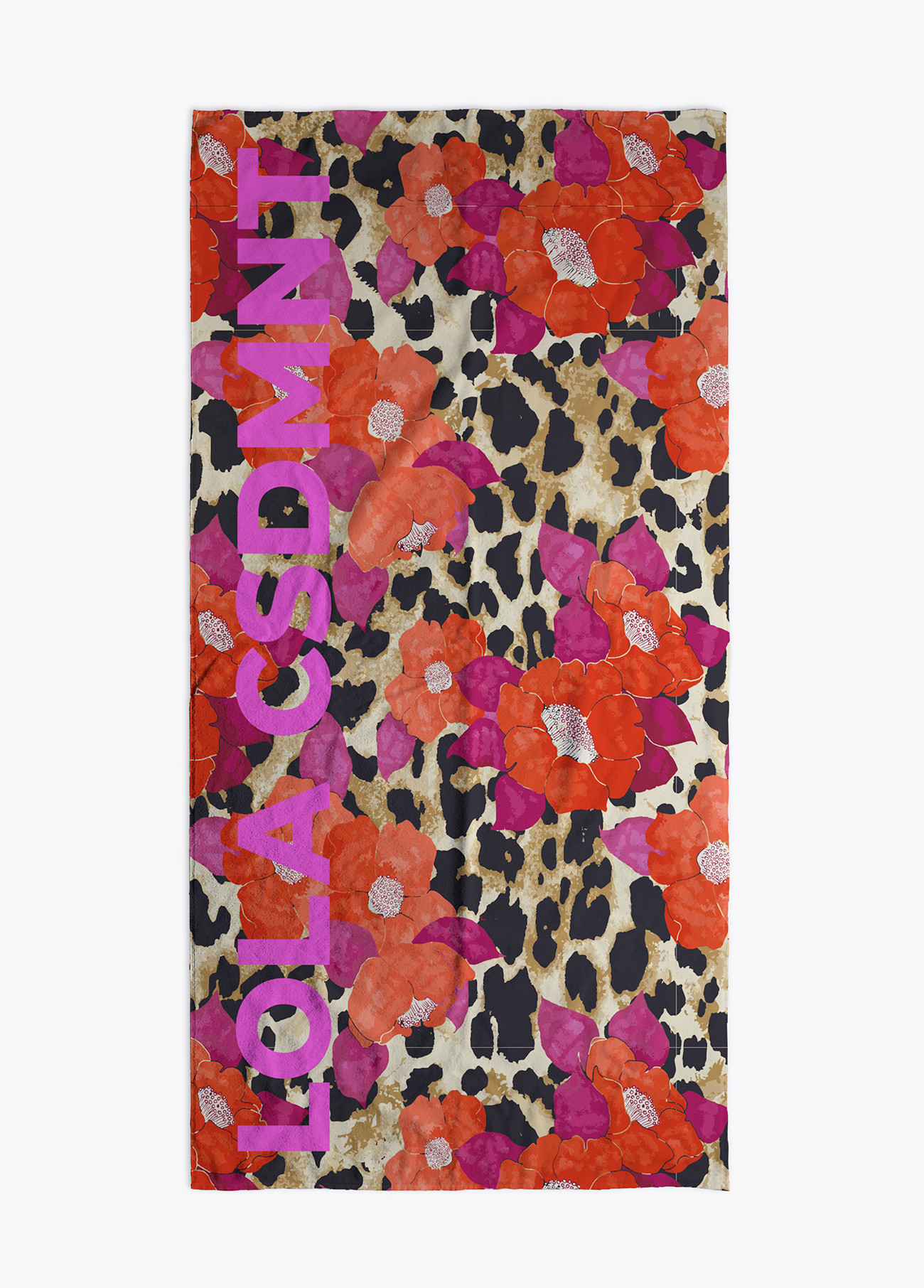 Toalla leopardo y flores